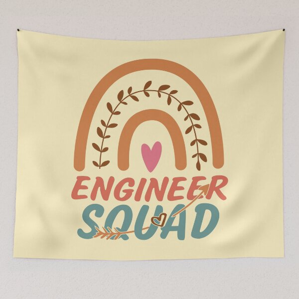 Item preview, Engineer Squad Rainbow Quote Gift Idea For Men and Womens - Funny Engineer designed and sold by Mmmm3344.