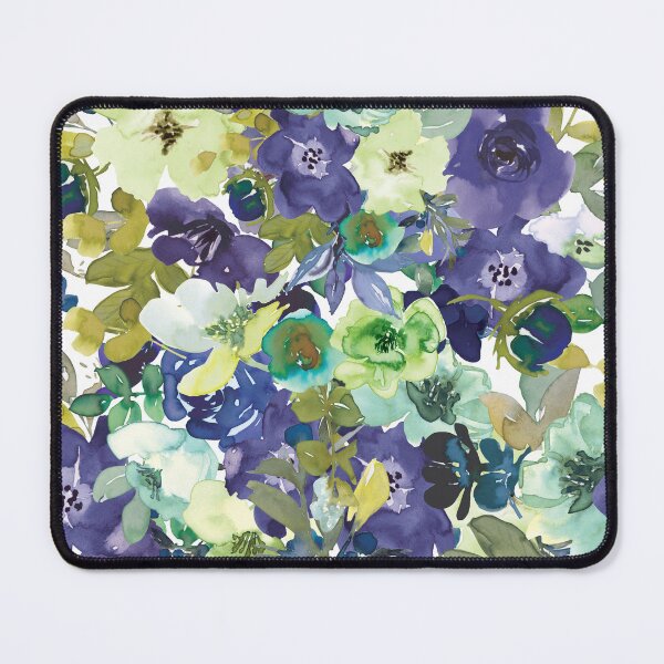 Item preview, Purple, green, yellow Modern Aesthetic Jungle tropical art pattern. Pastel painting.Colorful flowers designed and sold by AimiAesthetic.