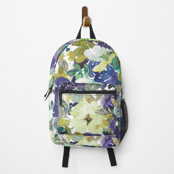 Item preview, Purple, green, yellow Modern Aesthetic Jungle tropical art pattern. Pastel painting.Colorful flowers designed and sold by AimiAesthetic.