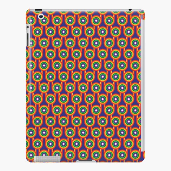 Scandi Midcentury Modern Retro Geometric Rainbow Blue Pattern iPad Snap Case