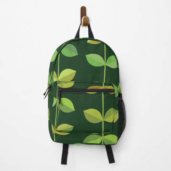 Item preview, Mid Century Modern geometric Leaves pattern in green and yellow designed and sold by Yasminepatterns .