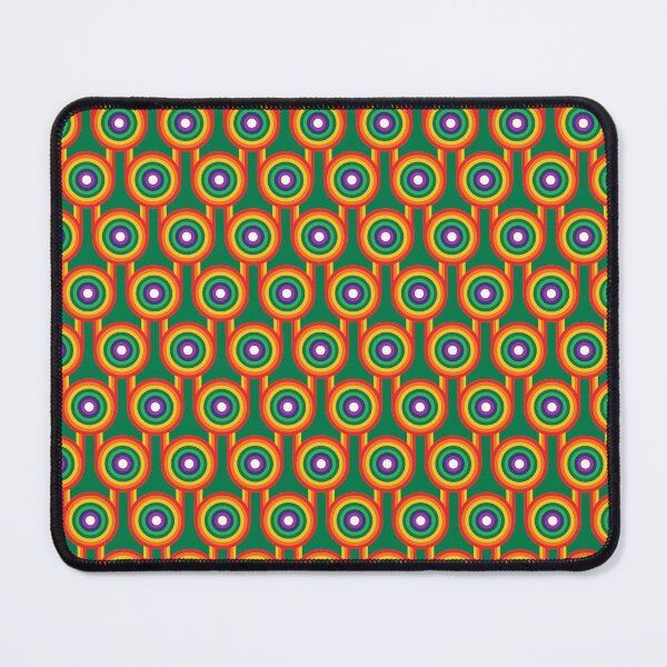 Item preview, Scandi Midcentury Modern Retro Geometric Rainbow Green Pattern designed and sold by Hokolo.
