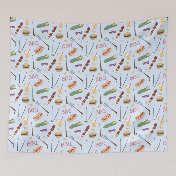 Item preview, BBQ Hotdog & Burger Pattern designed and sold by glachhabria.