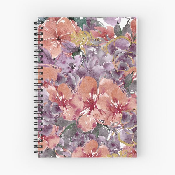 Item preview, Modern Aesthetic Jungle flowers tropical art pattern. Purple, pink and green pastel painting.Colorful flowers designed and sold by AimiAesthetic.