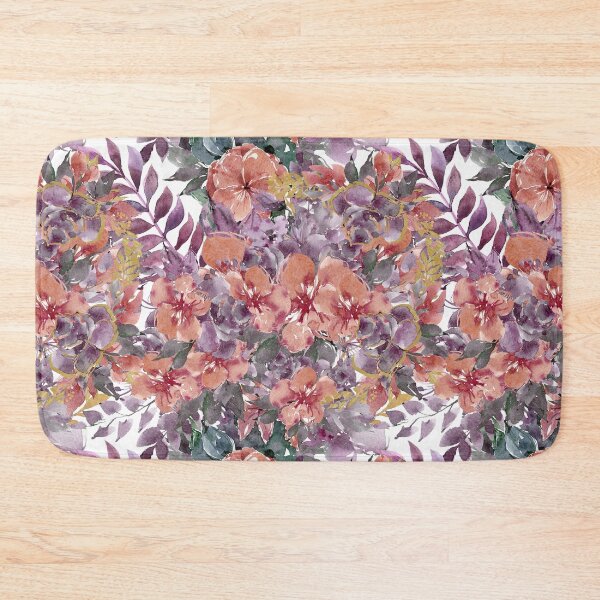 Item preview, Modern Aesthetic Jungle flowers tropical art pattern. Purple, pink and green pastel painting.Colorful flowers designed and sold by AimiAesthetic.
