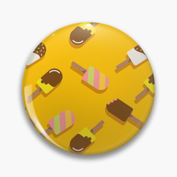 Item preview, Cute ice cream popsicle pattern on yellow designed and sold by CutieBlue.