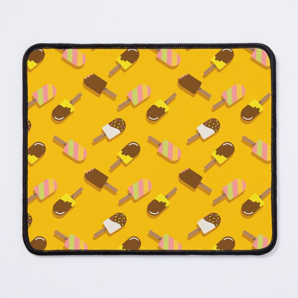 Item preview, Cute ice cream popsicle pattern on yellow designed and sold by CutieBlue.