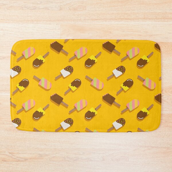Item preview, Cute ice cream popsicle pattern on yellow designed and sold by CutieBlue.