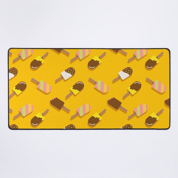 Item preview, Cute ice cream popsicle pattern on yellow designed and sold by CutieBlue.
