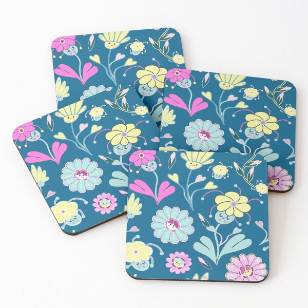 Item preview, Flowers fairy cute kawaii seamless pattern designed and sold by AleFairyland.