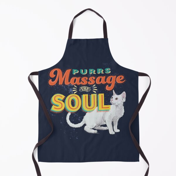Item preview, Purrs Massage the Soul typographic illustration designed and sold by Vixterina.