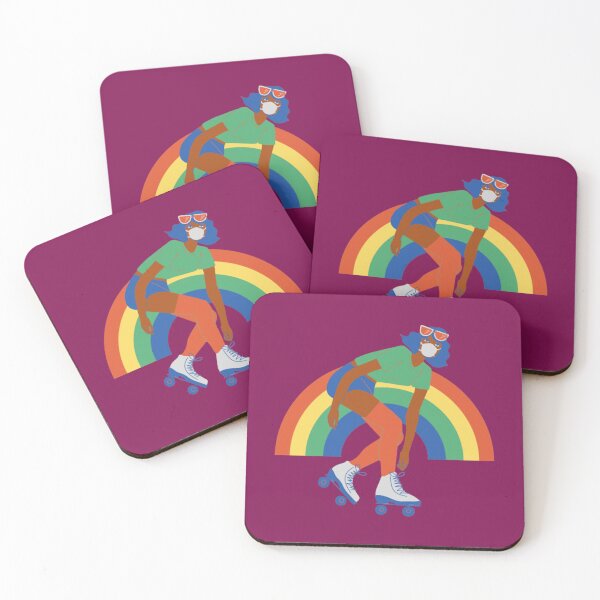Item preview, Rainbow Roller Skating Girl Rainbow Roller    designed and sold by M0gPrint.