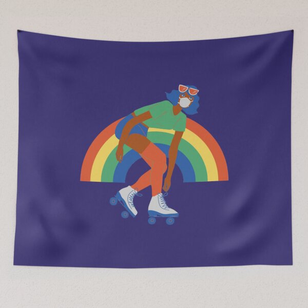 Item preview, Rainbow Roller Skating Girl Rainbow Roller    designed and sold by M0gPrint.
