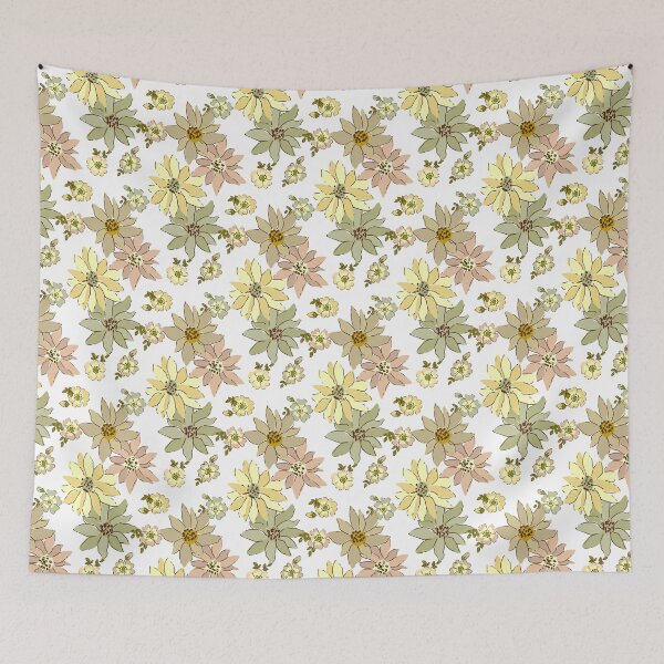 Item preview, Boho style floral pattern, vintage flowers designed and sold by RoseMaryWP.