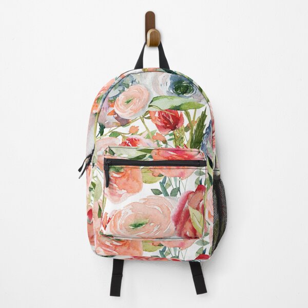 Item preview, Modern  Aesthetic Jungle tropical art pattern. Emerald blue, red and pink pastel painting.Colorful flowers designed and sold by AimiAesthetic.