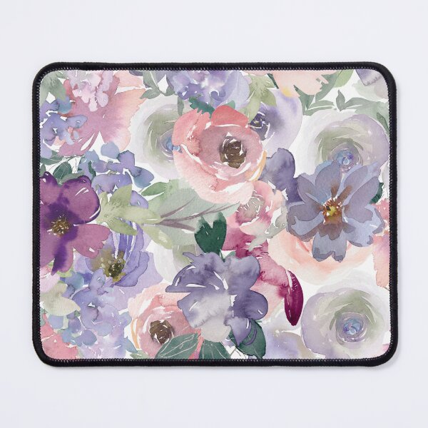Item preview, Modern  Aesthetic Jungle tropical art pattern. Purple and pink pastel painting.Colorful flowers designed and sold by AimiAesthetic.