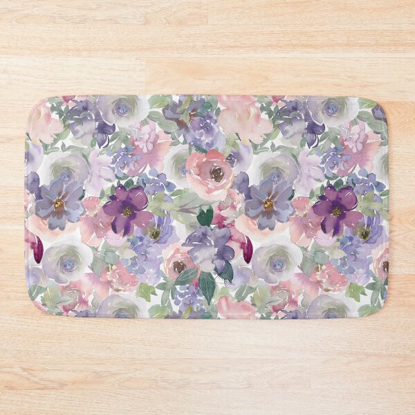 Item preview, Modern  Aesthetic Jungle tropical art pattern. Purple and pink pastel painting.Colorful flowers designed and sold by AimiAesthetic.