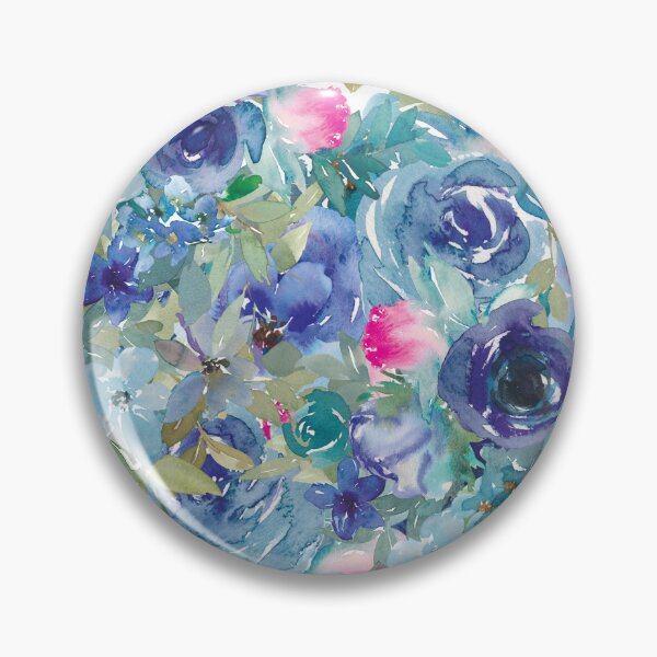 Item preview, Purple Modern  Aesthetic Jungle tropical art pattern. Emerald blue, red and pink pastel painting.Colorful flowers designed and sold by AimiAesthetic.