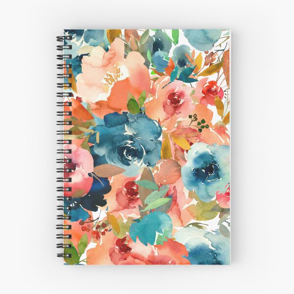 Item preview, Modern  Aesthetic Jungle tropical art pattern. Emerald blue, red and pink pastel painting.Colorful flowers designed and sold by AimiAesthetic.