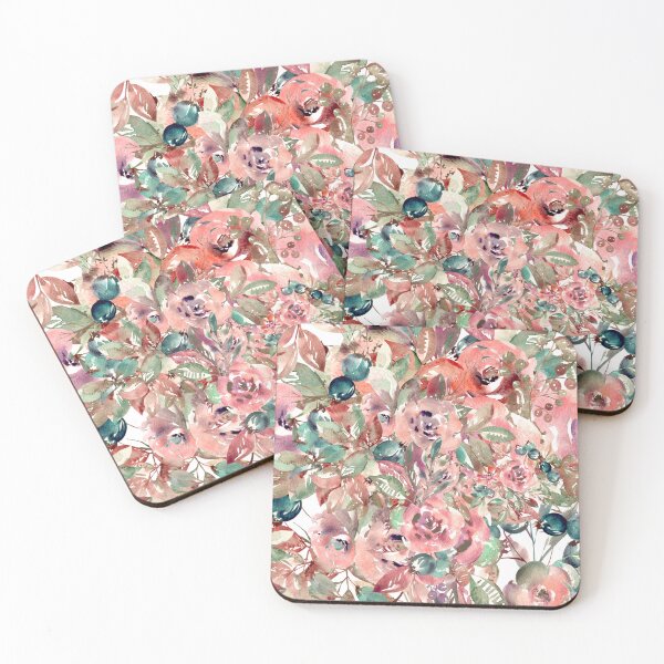 Item preview, Pink Modern  Aesthetic Jungle tropical art pattern. Red and pink pastel painting. Colorful flowers designed and sold by AimiAesthetic.
