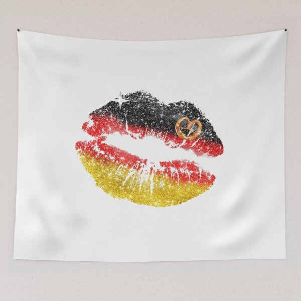 Item preview, Germany Flag Makeup Lipstick Kiss Mark Bretzel designed and sold by Jolly-Yosei.