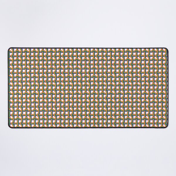Artikelvorschau, Scandi Midcentury Modern Retro Geometric Rainbow Grid White Karomuster entworfen und verkauft von Hokolo.