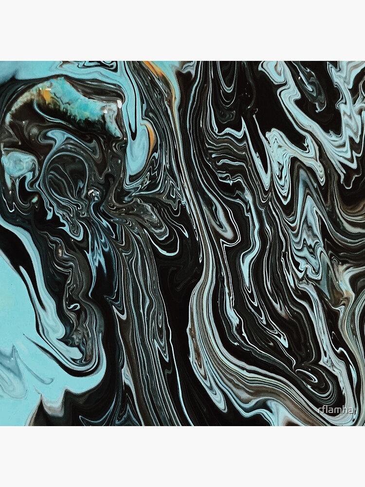 "Black and blue abstract painting" Poster for Sale by rflamha Redbubble