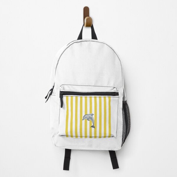 Item preview, Nursery Cute Dolphin on Yellow and White Background designed and sold by HiddenPuppets.