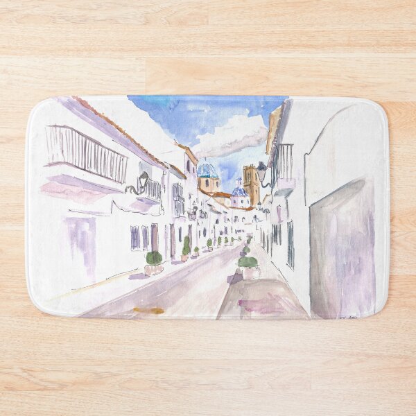 Item preview, Altea Spain Afternoon Street Scene On Costa Blanca designed and sold by artshop77.
