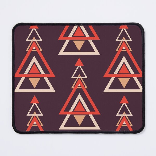 Item preview, Nested Red Gold Triangles Abstract on Deep Purple designed and sold by TM Selvam.