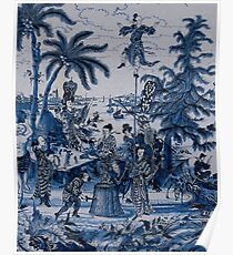 17th Century Delftware Chinoiserie Poster