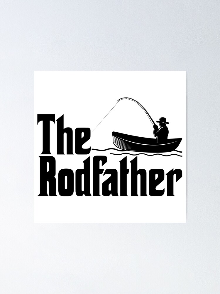 The Rodfather Funny Fishing Gift For Fisherman' Sticker