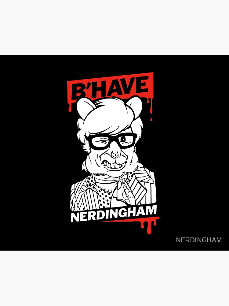 B'HAVE RED WHITE on BLACK by nerdingham