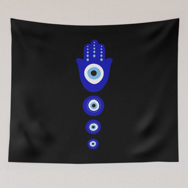 Item preview, Nazar Boncugu, Nazar Amulet, The Evil Eye Protection, Mau Olhado, Jettatura, Mavi Boncuk, Göz Boncugu - Black designed and sold by AlfabetDesign.