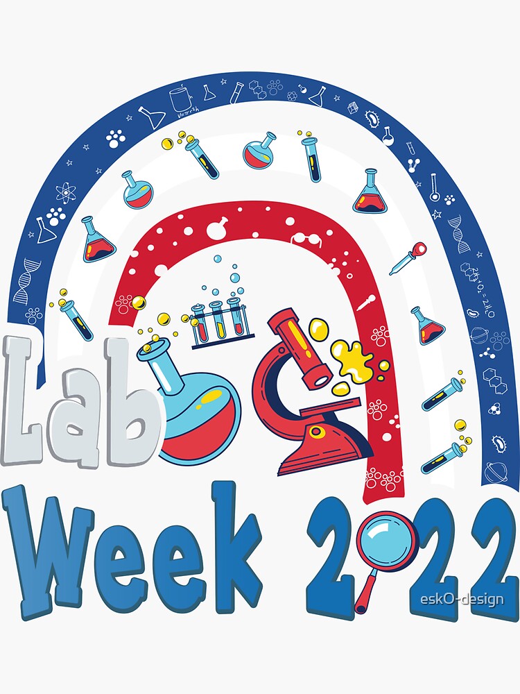 "LAB WEEK 2022 med Laboratory Technician" Sticker by eskOdesign