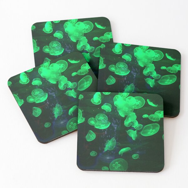 Item preview, Green jellyfish in an aquarium designed and sold by ray-designs-.