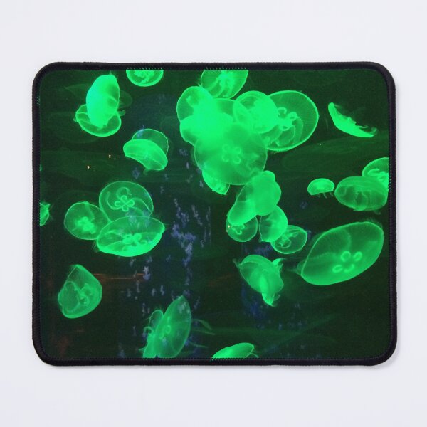 Item preview, Green jellyfish in an aquarium designed and sold by ray-designs-.