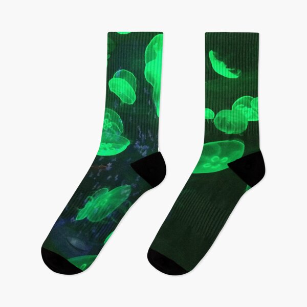 Item preview, Green jellyfish in an aquarium designed and sold by ray-designs-.
