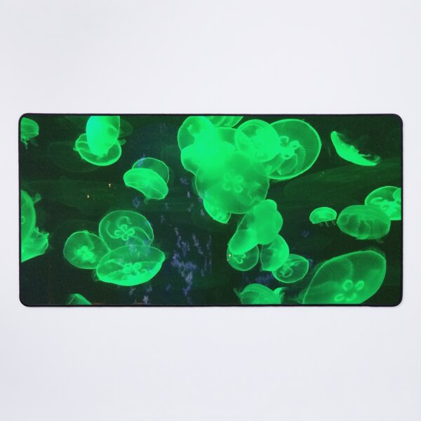 Item preview, Green jellyfish in an aquarium designed and sold by ray-designs-.