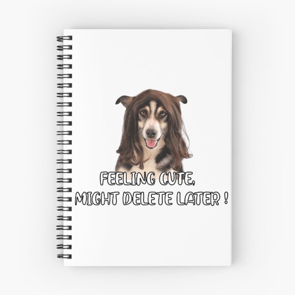 Item preview, feeling cute might delete later funny dog with a wig stickerfor dog owners for dog lovers designed and sold by GhostAmine.