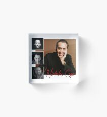 Retro Style Nicholas Cage Tribute Acrylic Block