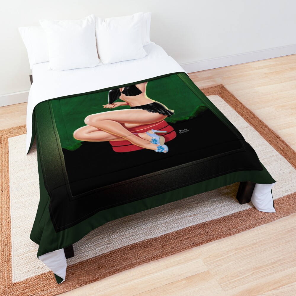 A Revealing Blonde by Peter Driben Remastered Vintage Retro Xzendor7 Art Reproductions Comforter