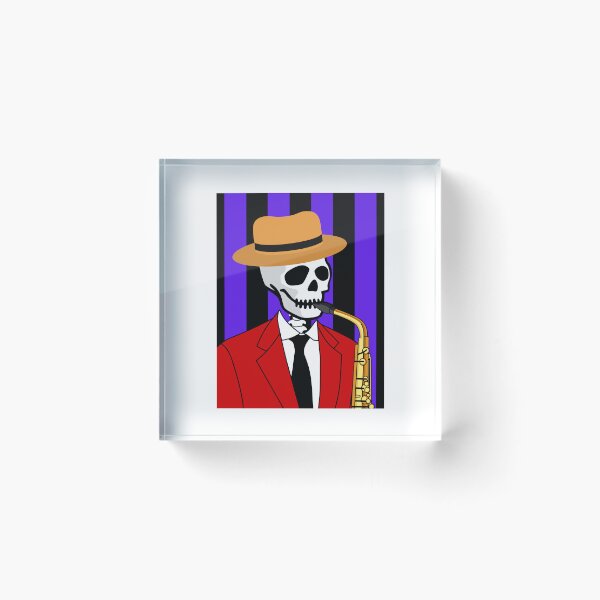 Item preview, Skeleton Playing Saxophone designed and sold by AMERICANCHEEZ.