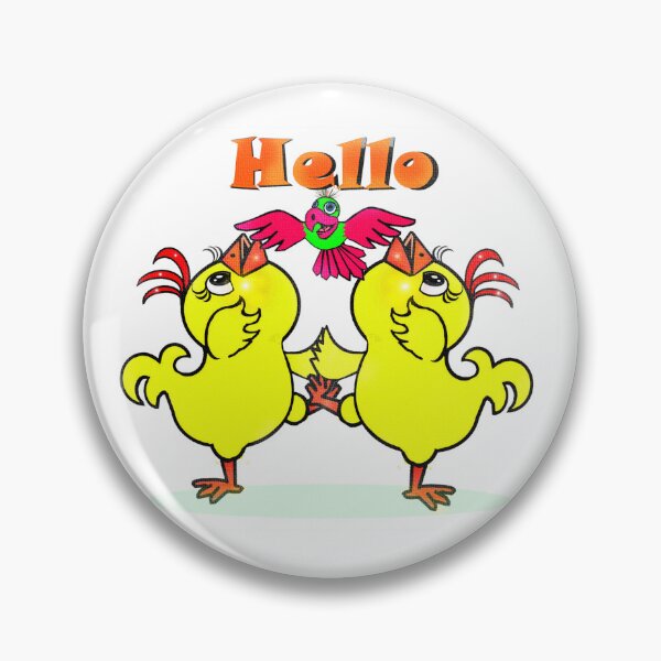 Item preview, Chickens and bird - Say Hello  designed and sold by Shirley cute art .