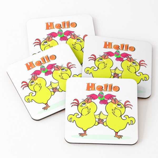 Item preview, Chickens and bird - Say Hello  designed and sold by Shirley cute art .