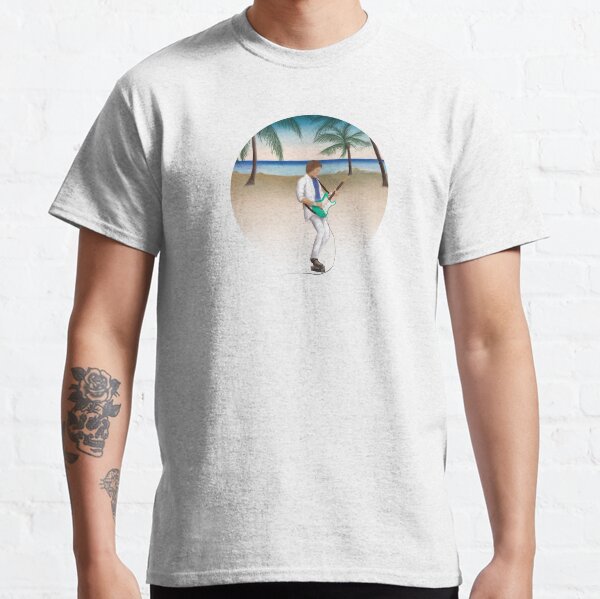 Guitarist at the beach circle Classic T-Shirt