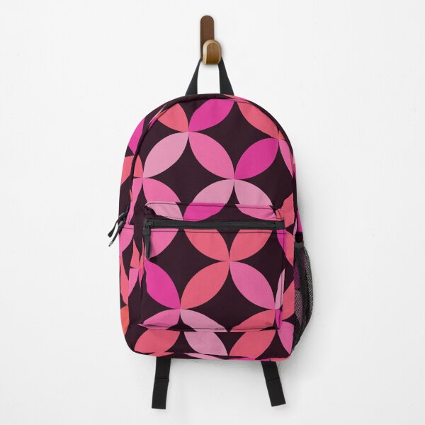 Item preview, Mid Century Modern Geometric Pink and Red circles Pattern designed and sold by Yasminepatterns .