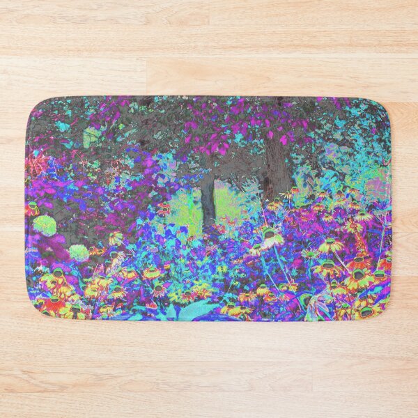 Item preview, Trippy Lime Green and Purple Garden Sunrise designed and sold by myrubiogarden.