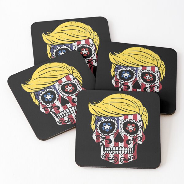 Item preview, Trump Sugar Skull USA Flag Reelect Pro Vote Donald 2020 Gift   designed and sold by Happylife68d.