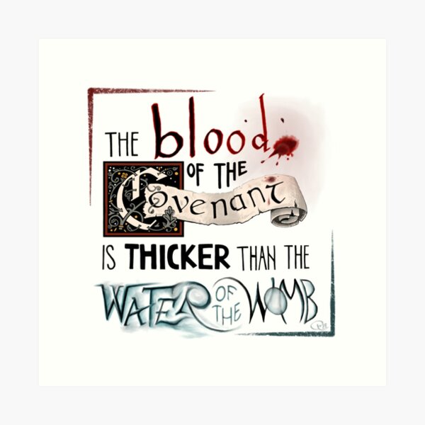 Blood Is Thicker Wall Art for Sale | Redbubble